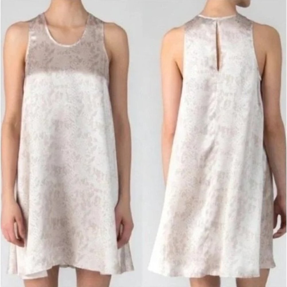 ATM Anthony Thomas Melillo Snake Print Silk Mini Dress in Pale Pink Womens Mediu